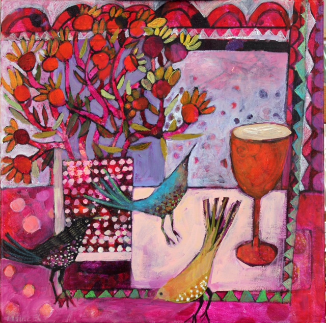 Always optimistic Acrylic on box canvas 40x40cm 16x16ins £490 unframed