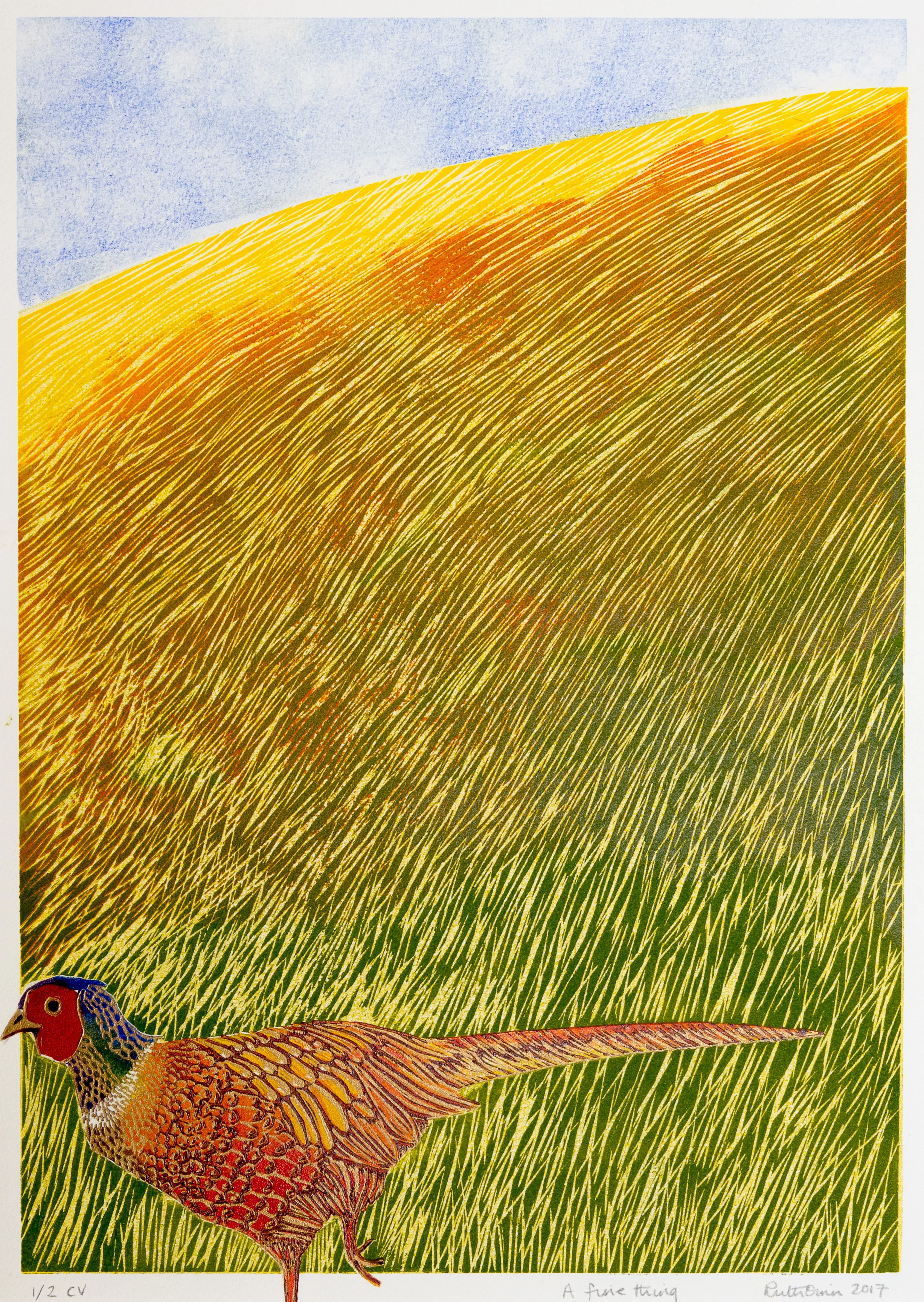 A Fine Thing Linocut and collage 42 x 29cms framed £545