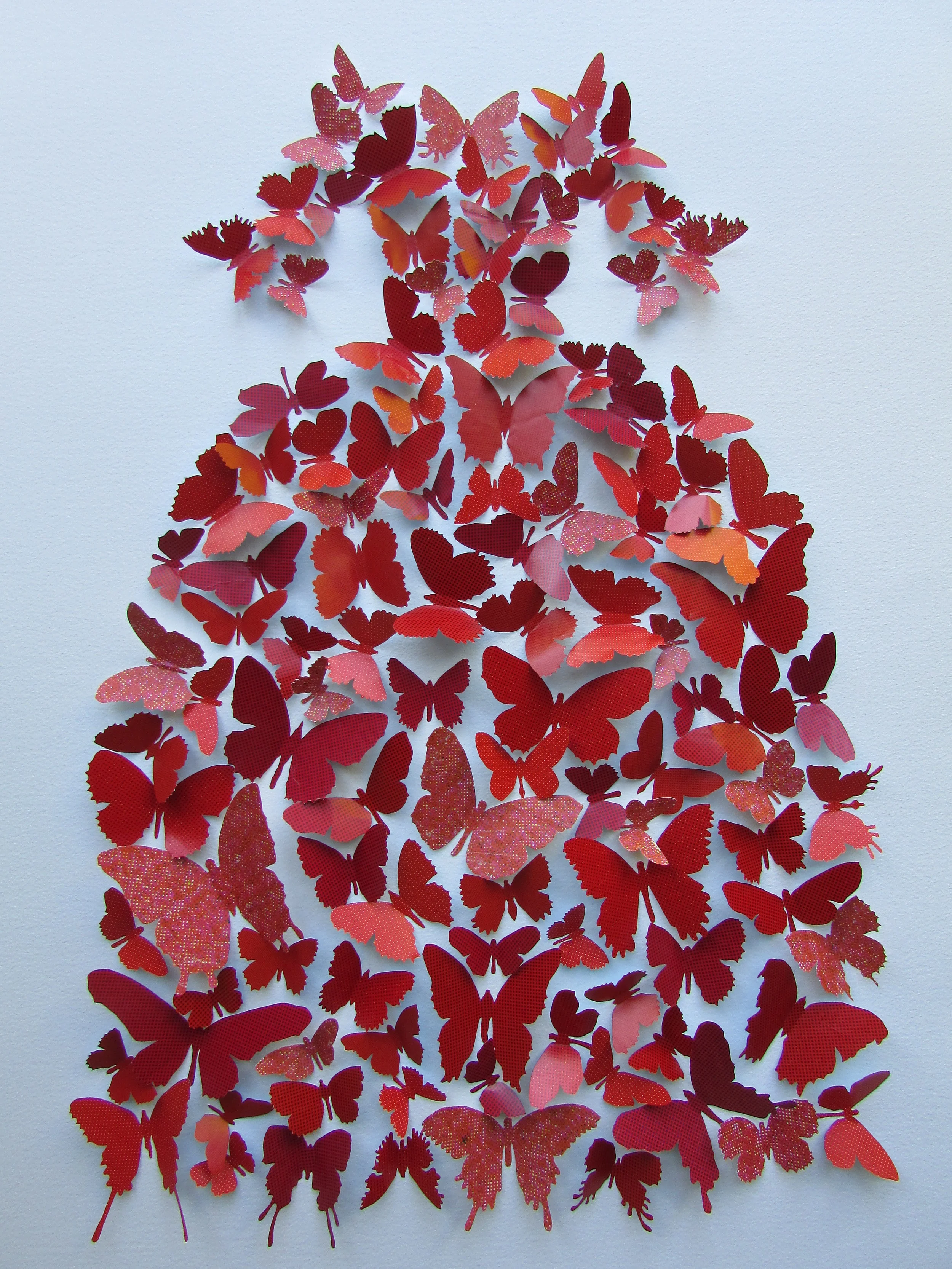 Pequena Princessa Roja mixed media 75 x 55 cm