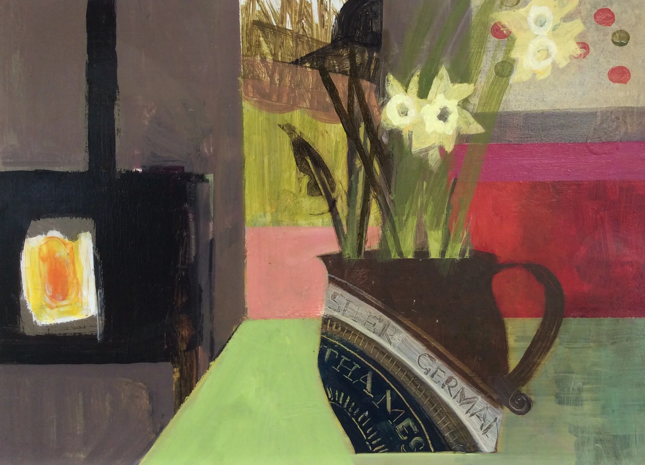 View from the Kitchen 60 x 48 cm mixed media sold