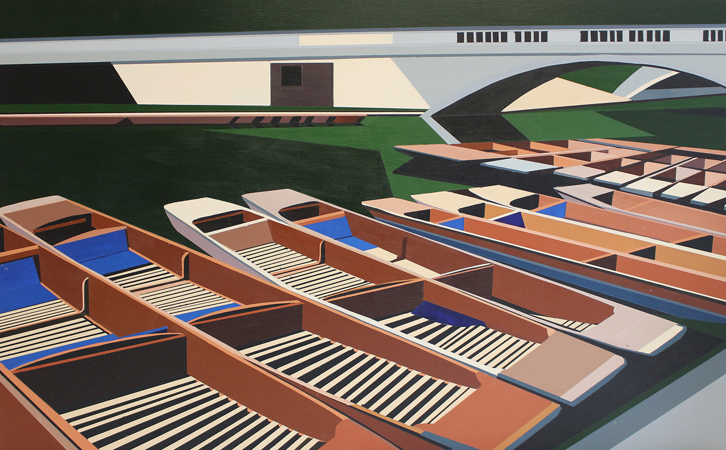 Blue Punts acrylic on canvas 64 x 40cm (not including frame) £750