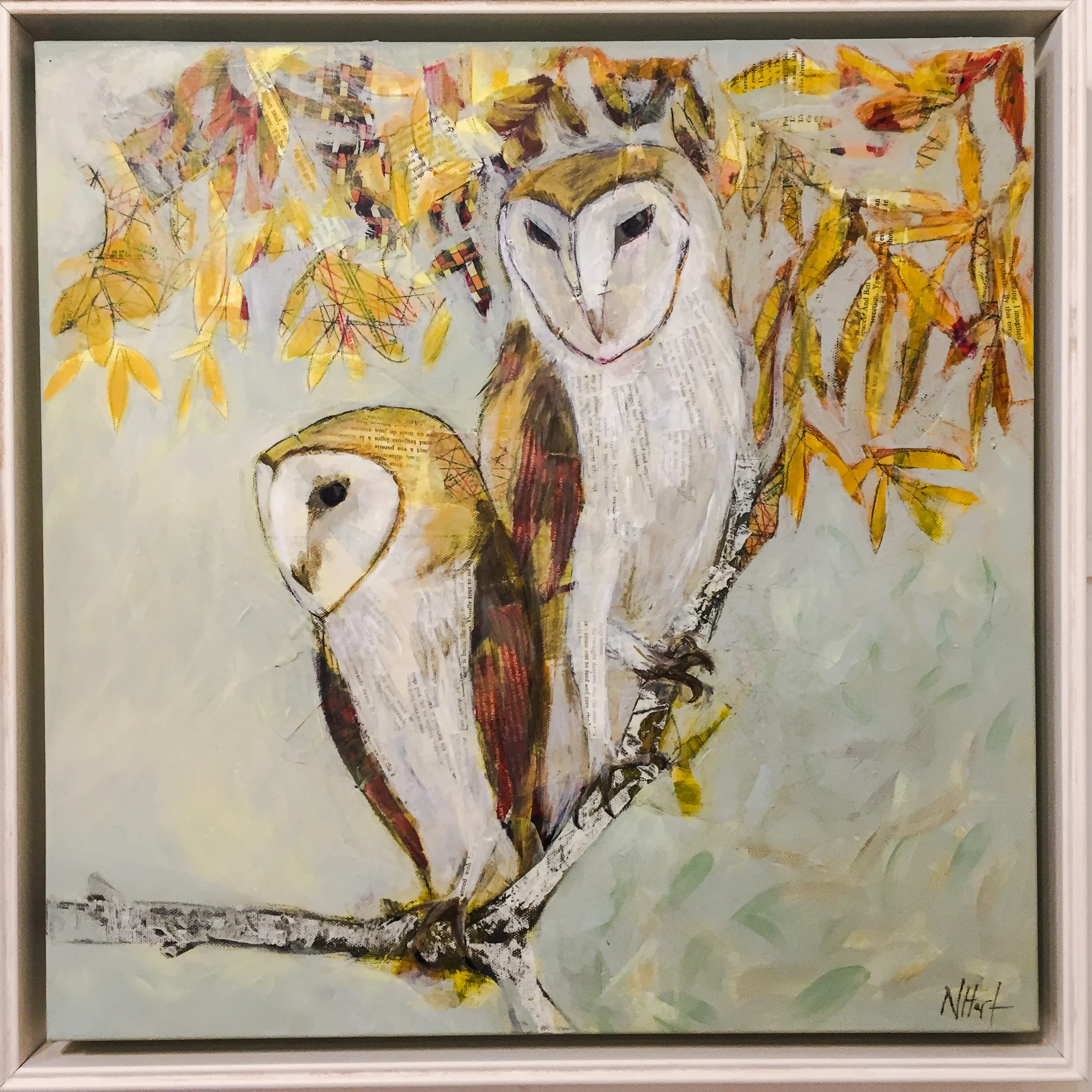 Resting mixed media 55.5 x 55.5 cm £825 (framed)