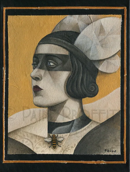 Gothic Bee acrylic on canvas 30x40cm SOLD
