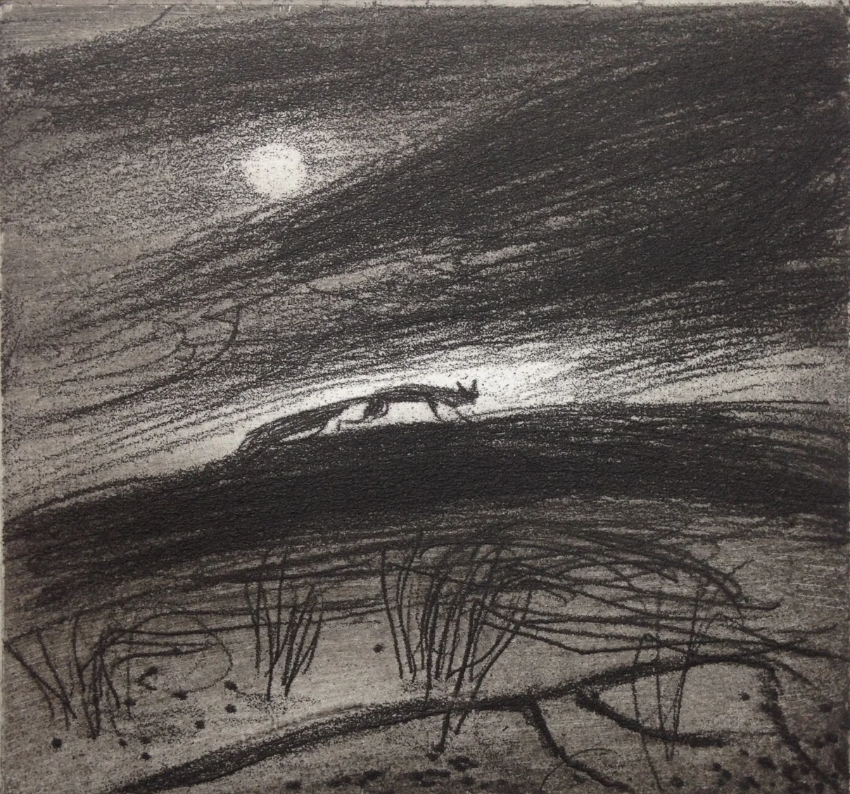 On the Hill Etching 10 x 9 cm £65 (unframed) 