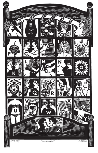 Love Alphabet 42cm x 25cm linocut £130 unframed