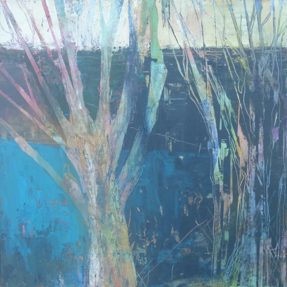 Lifelines Oil/cold wax on canvas board 40 x 40 x 0.1 cm £395