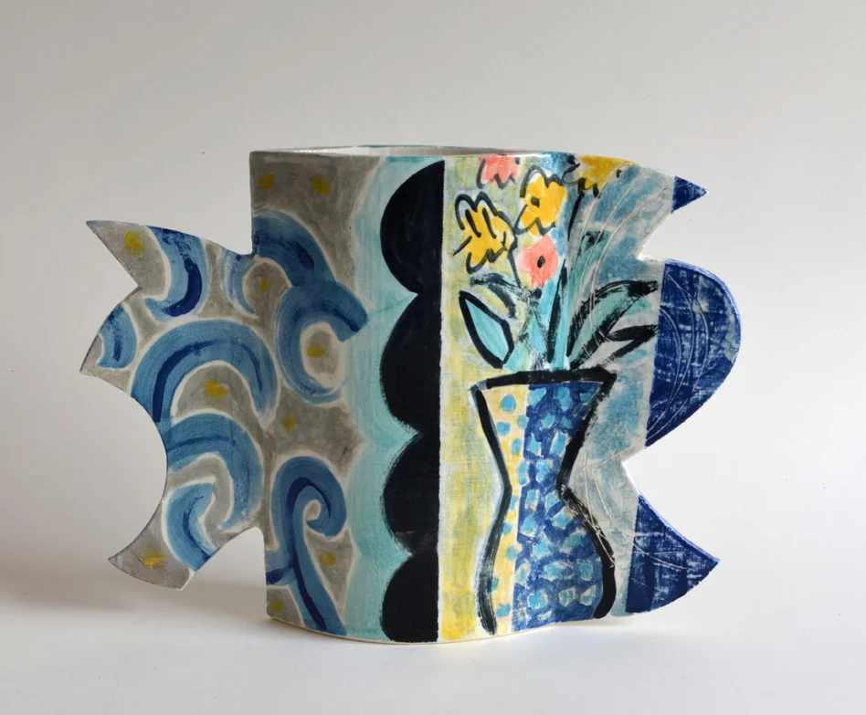 Vase side 2 grogged stoneware 27 x 39 x 7.5 cm SOLD