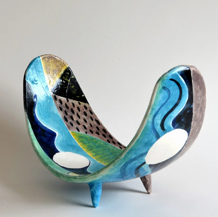 Scoop Bowl grogged stoneware 20 x 35 x 14cm SOLD