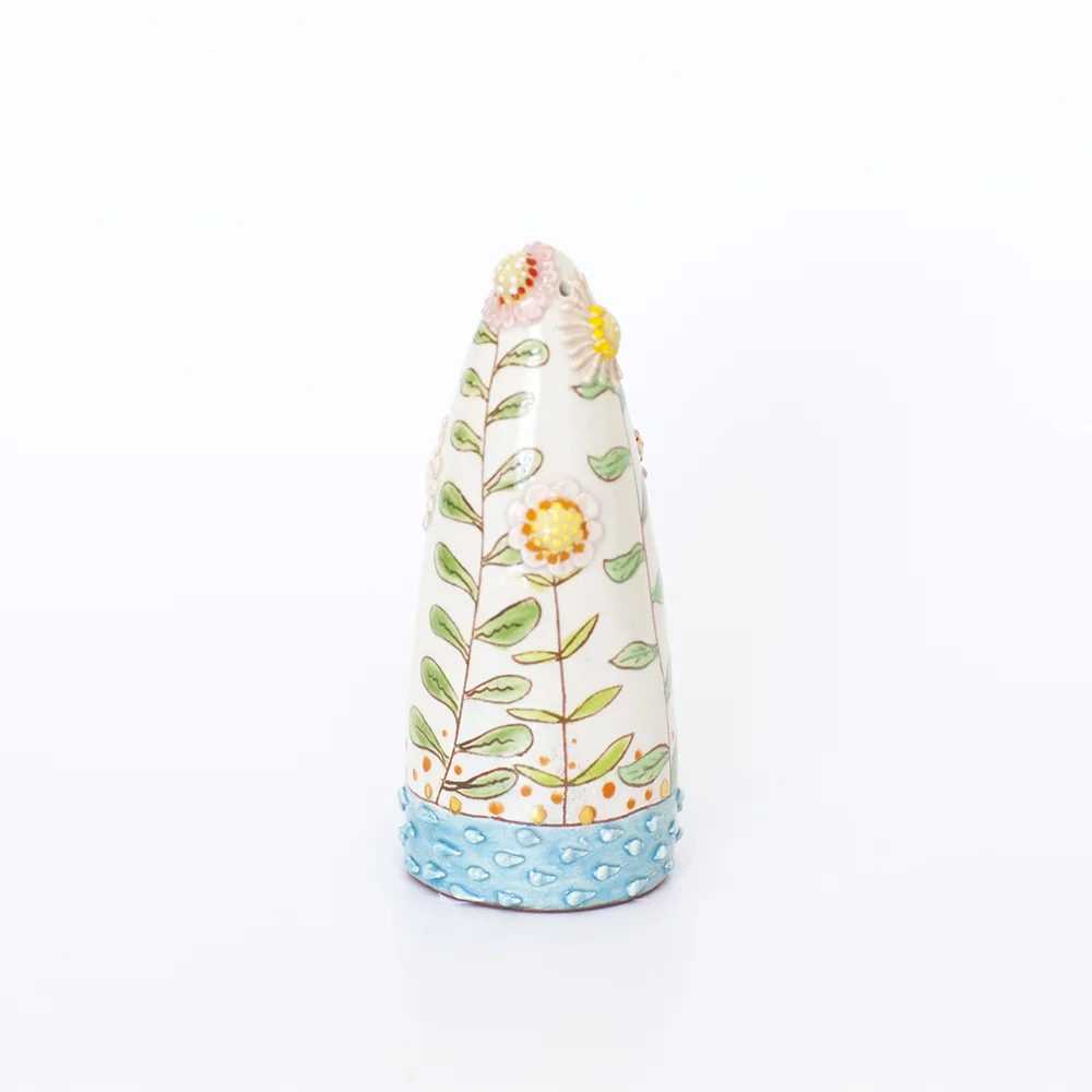 Pink Daisies and Sunflowers Salt Shaker ceramic 4cm x 11cm sold