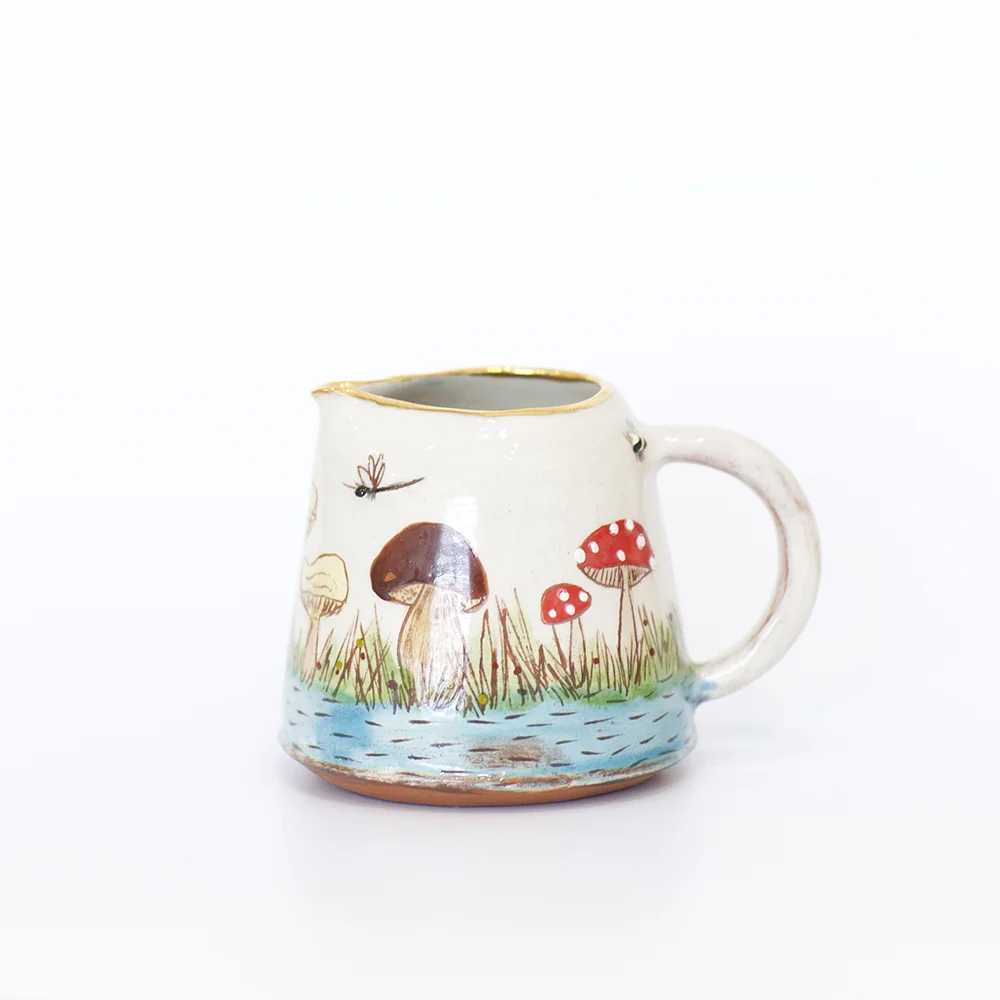 Mushrooms Milk Jug ceramic 7cm x 6cm sold