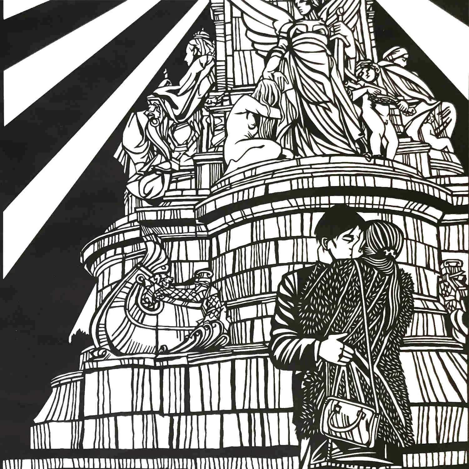 Queen Victoria Memorial, Buckingham Palace papercut 76 x 56cm £850