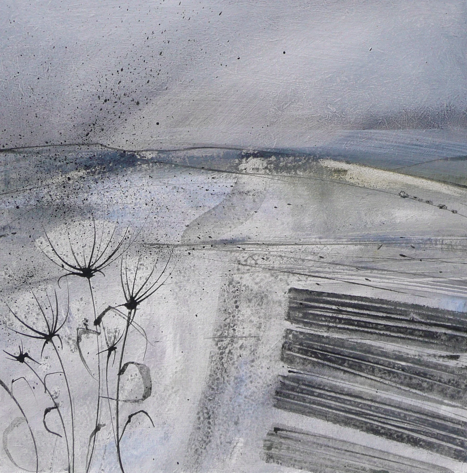 Chill Winds Oil on Board 35x35cm framed sold