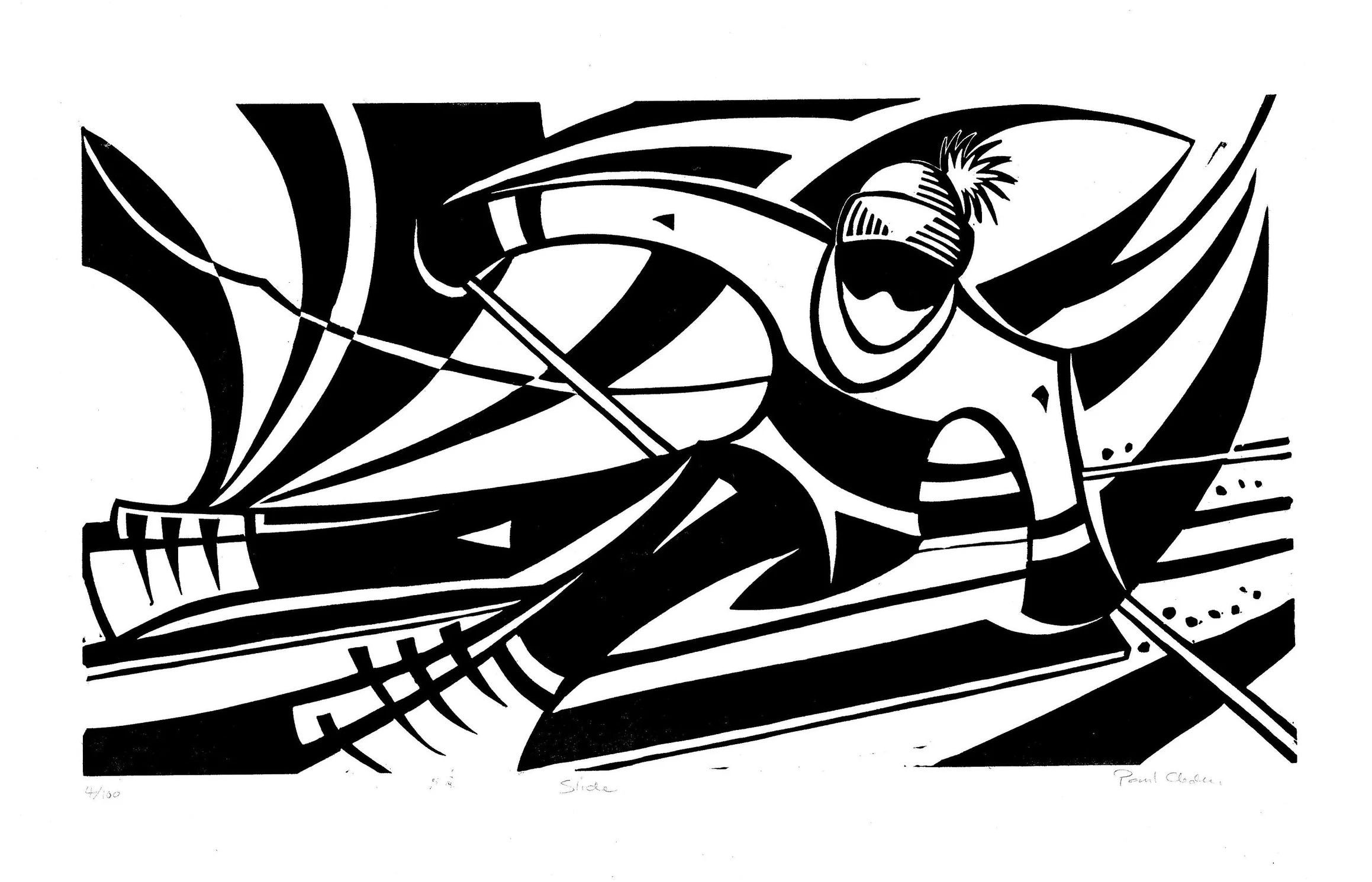 Slide linocut 49cm x 26cm £140