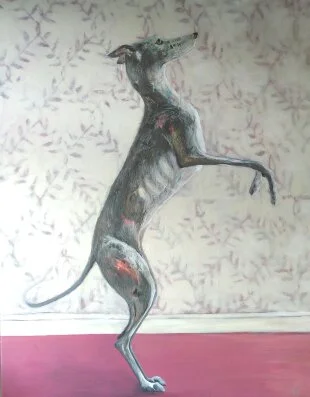 Lulu mixed media framed 84cm x 104cm sold