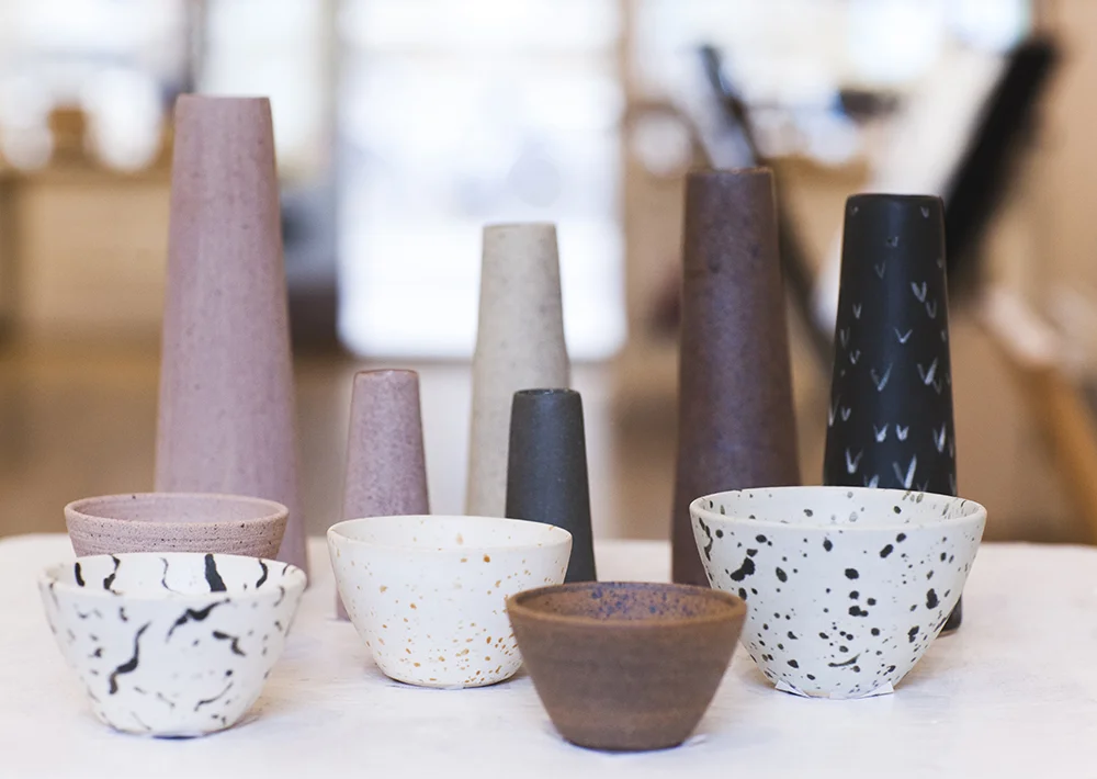 Range of vases and bowls from £24-£50