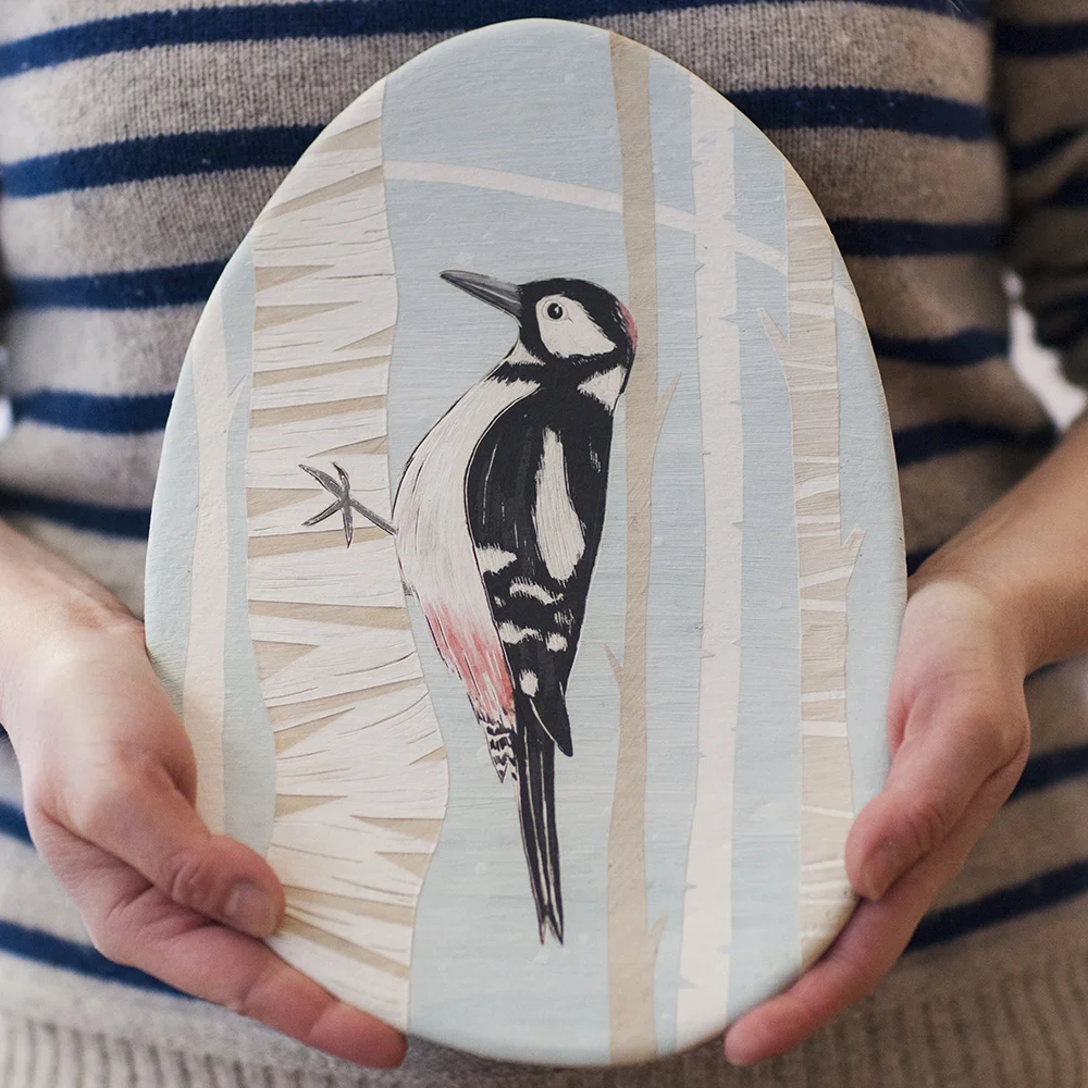 Woodpecker ceramic 28x20cm £130
