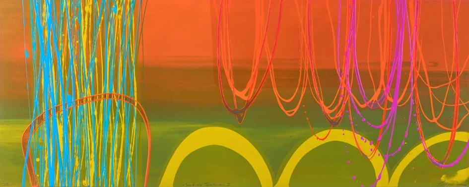 Souk des Teinturiers I, (I/II) mono print , acrylic on paper framed size 53 cm x 113 cm £950