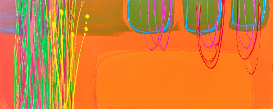 Souk des Teinturiers IV, (I/II) mono print, acrylic on paper framed size 53 cm x 113 cm £950