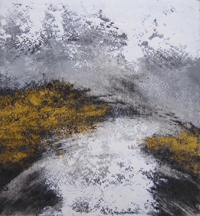 Moor Oil and Cold Wax 46 cm x 44 cm framed £325