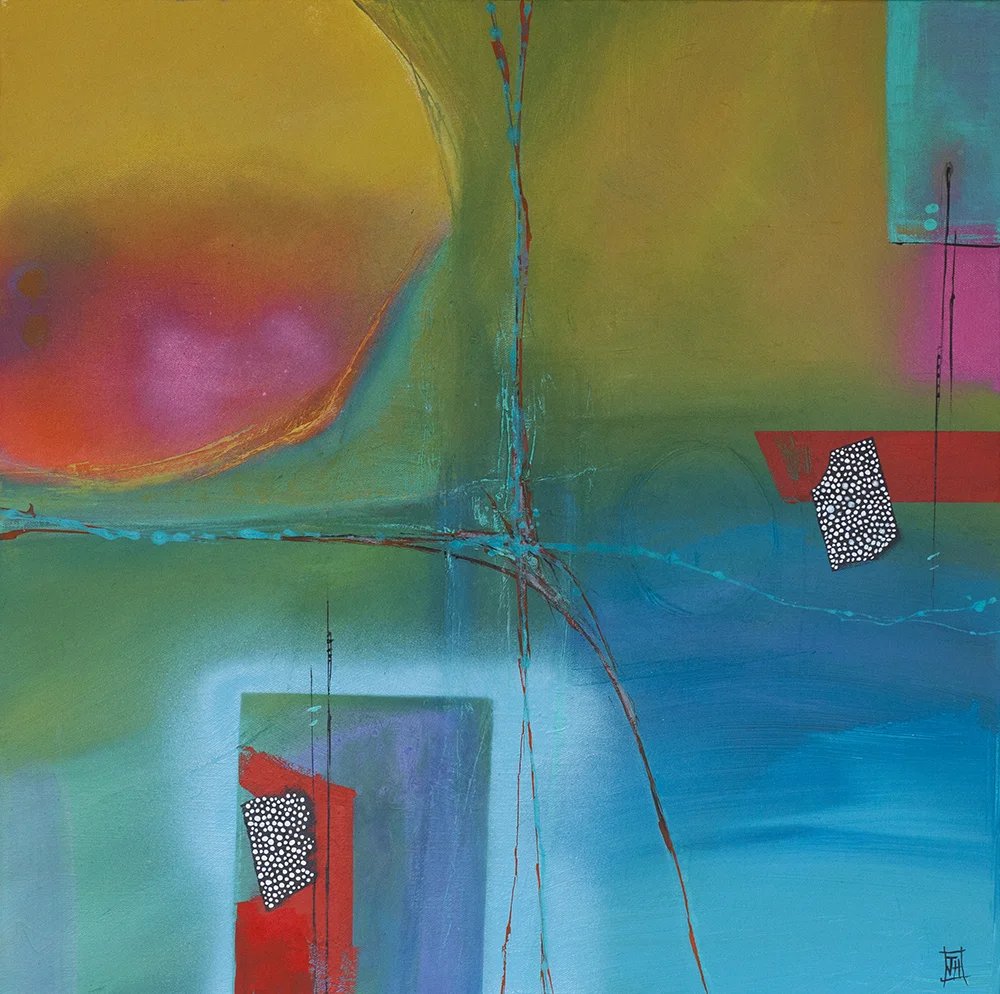 Abstract no2 acrylic on canvas 62cm x62cm sold