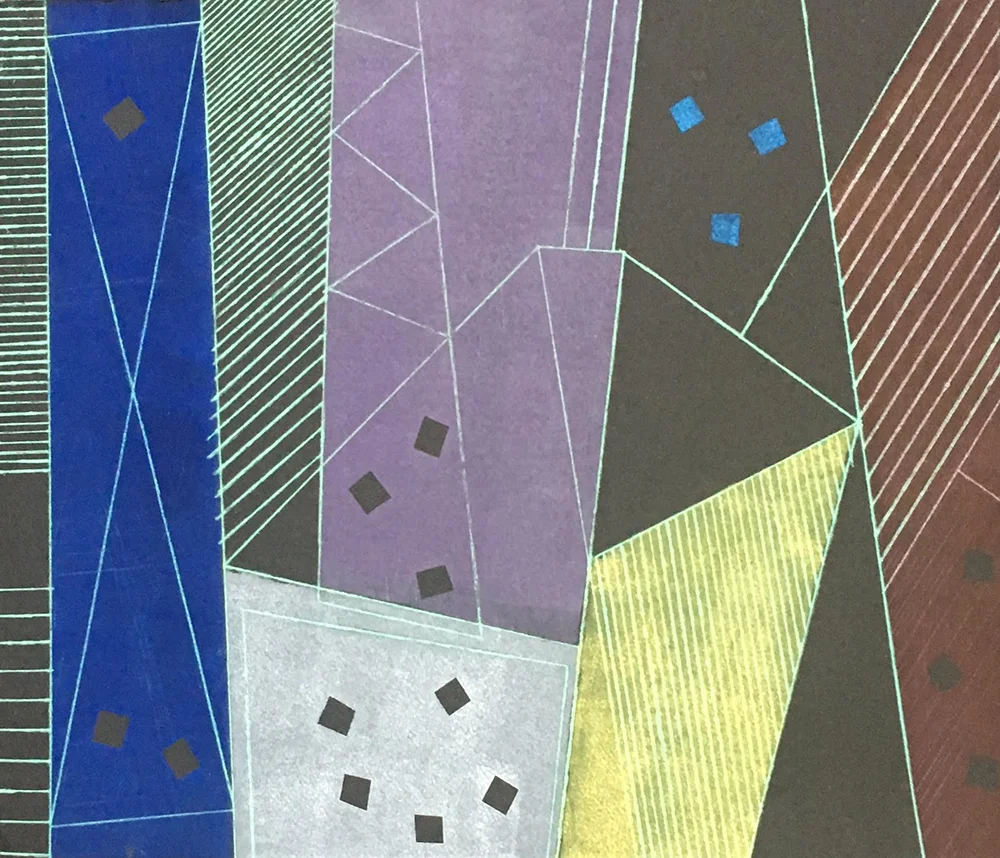 Bright Night Monoprint and Drypoint 38 x 38 cm £195