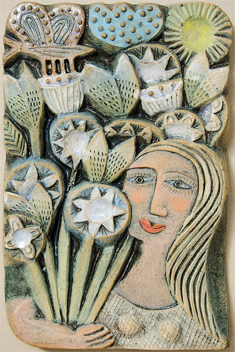 A Bunch of Flowers 10 x 15cm ceramic £75