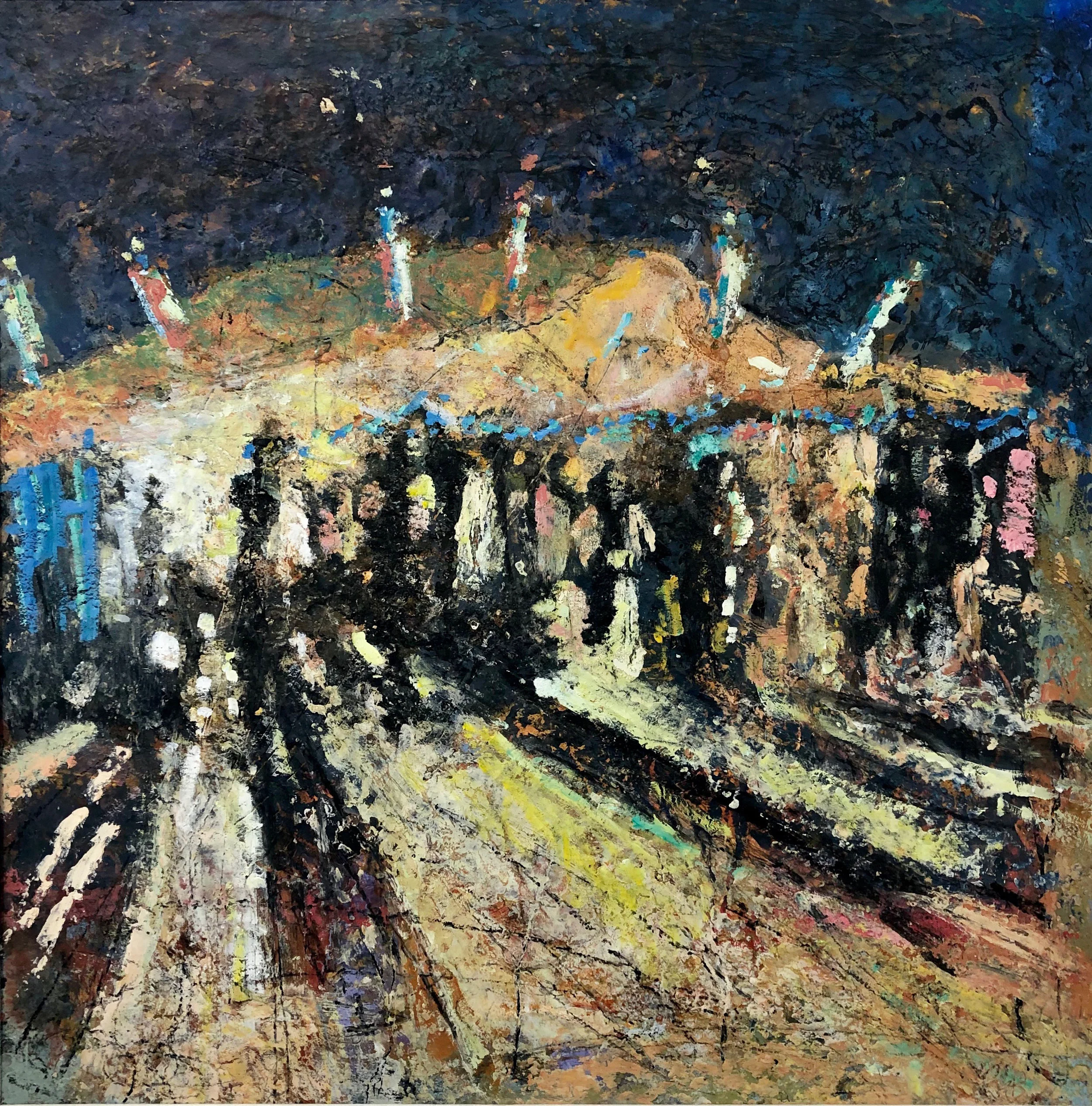 The Drinks Tent 77x77cm £1400-£1600 Oil based media.jpg
