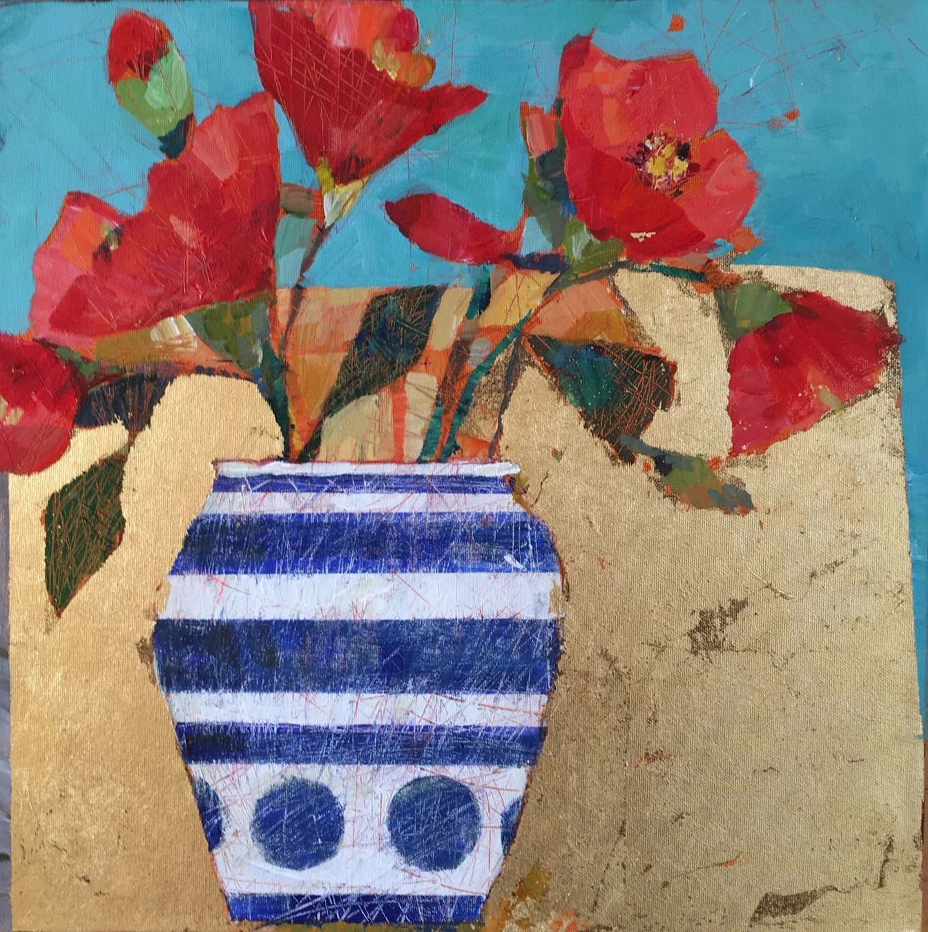 Miriam’s Flowers 40cm x 40cm £385