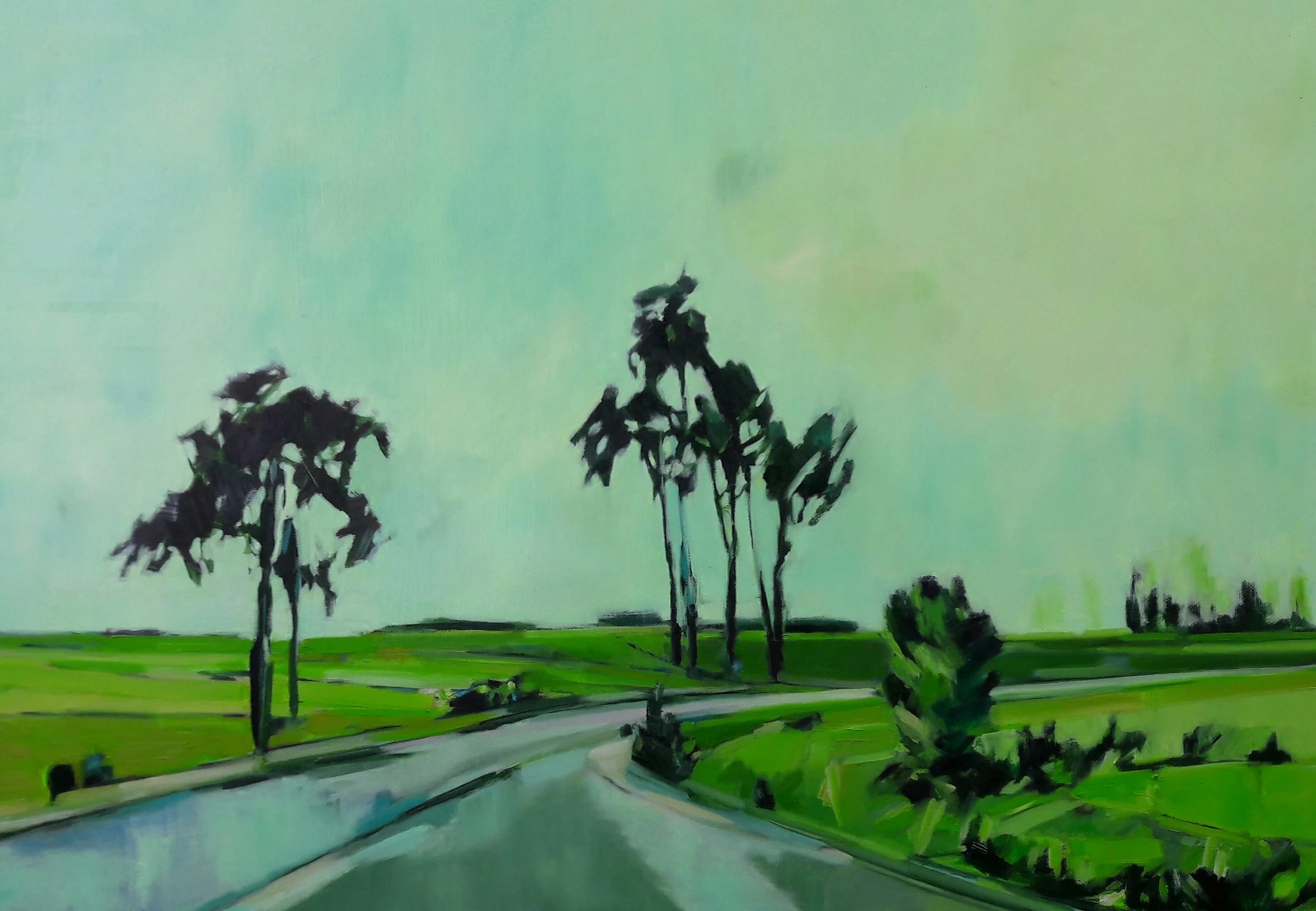 Tall Trees near Mildenhall oil on canvas 50 x 70cm Sold