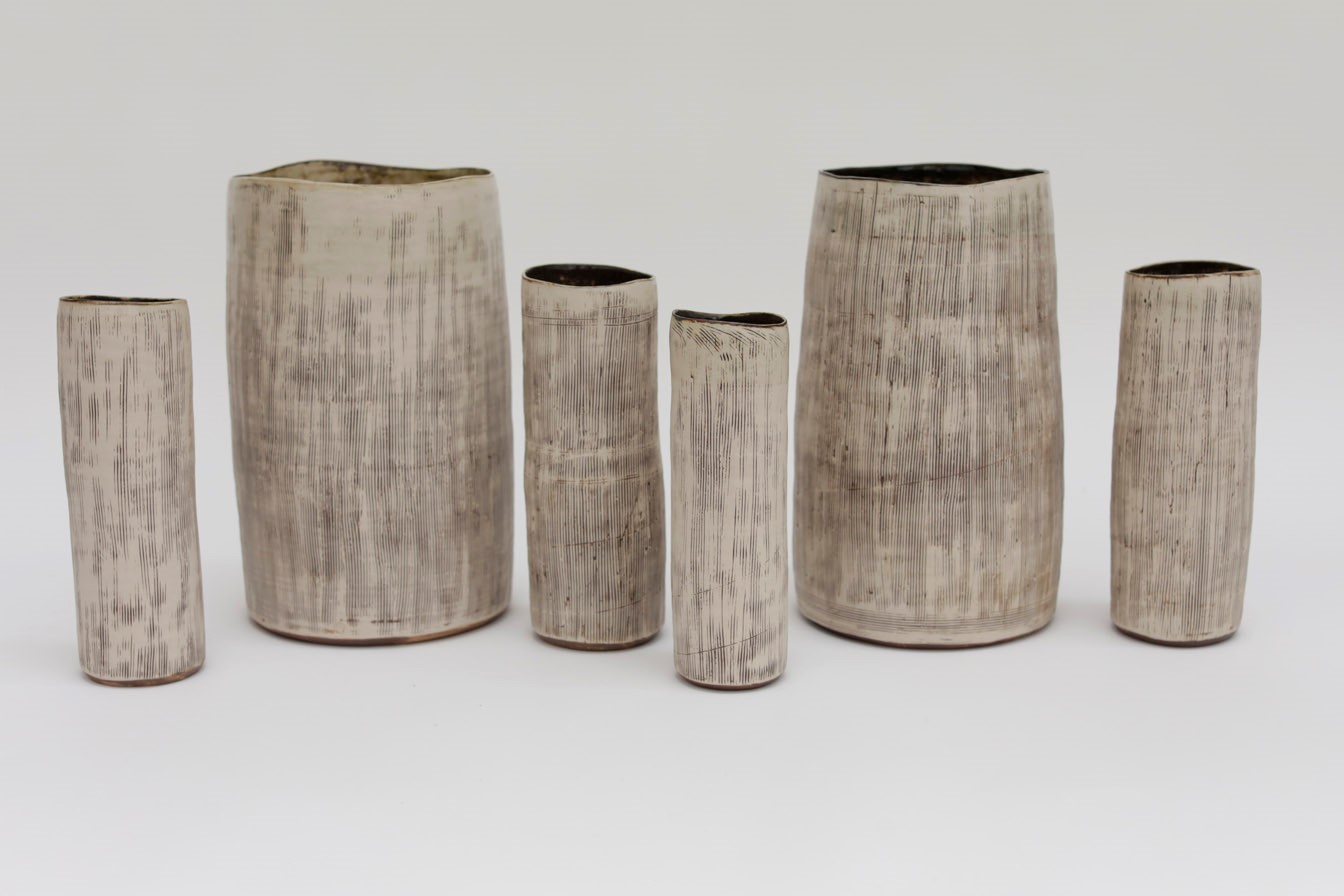 Inlaid Vessels ceramic 20 - 40 cm height approx £70 - £320 each