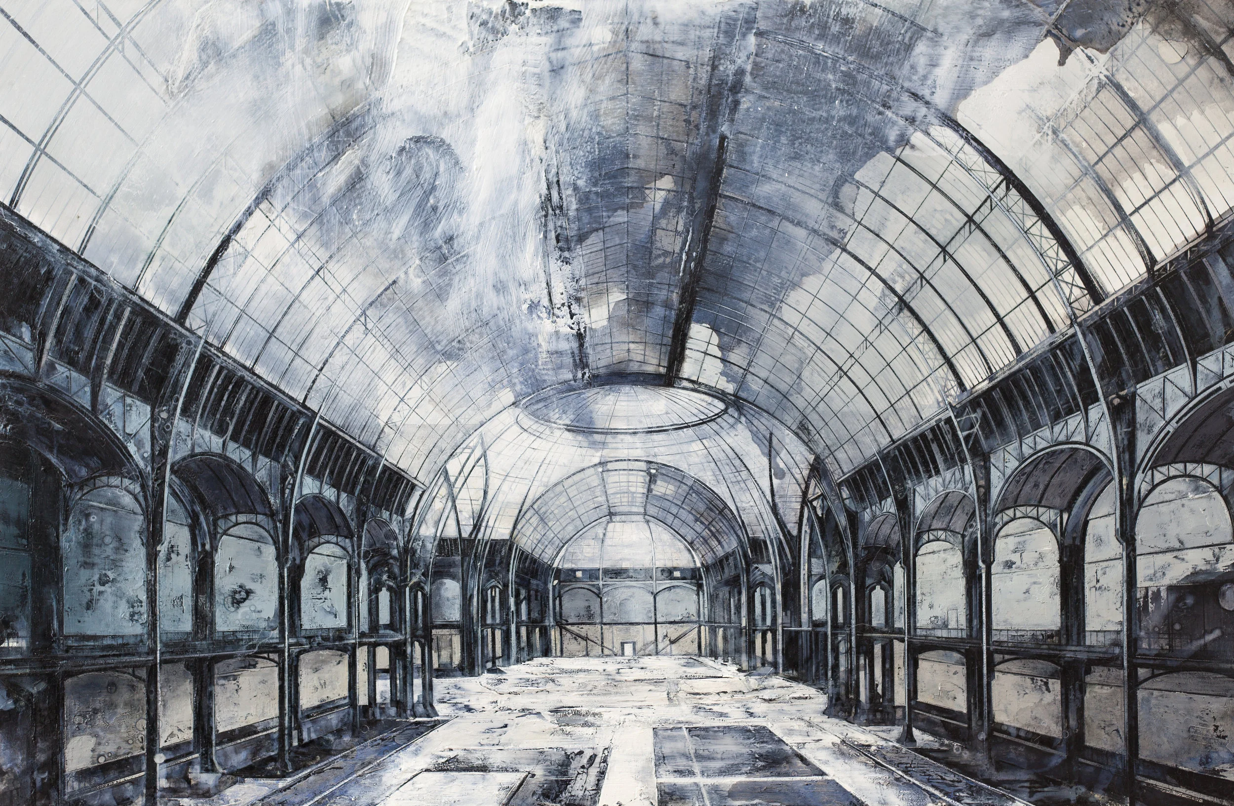 A Fragile Geometry oil on wood 80 x 122cm