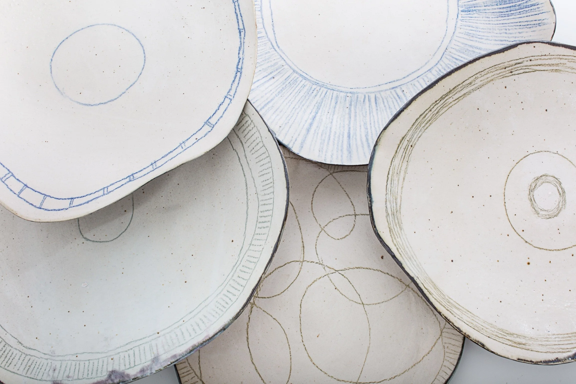Platters ceramic 15 - 20 cm approx £30 - £70 each