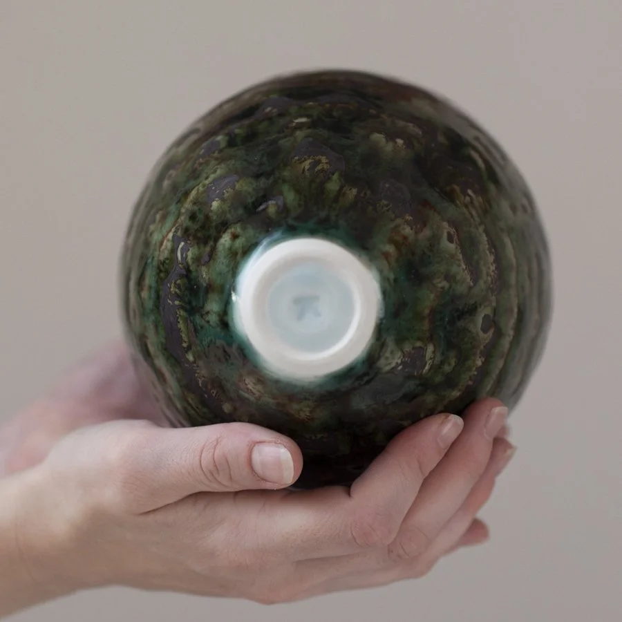 Oblong Vessel Moss TT7 by Tricia Thom — cambridge contemporary art