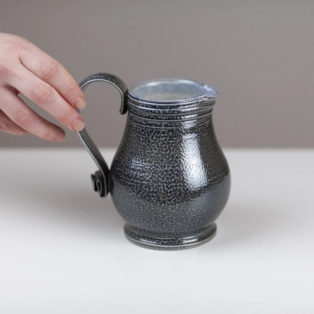 Scorched Black and White Small Shallow Vessel with Dimpled Stone by ...