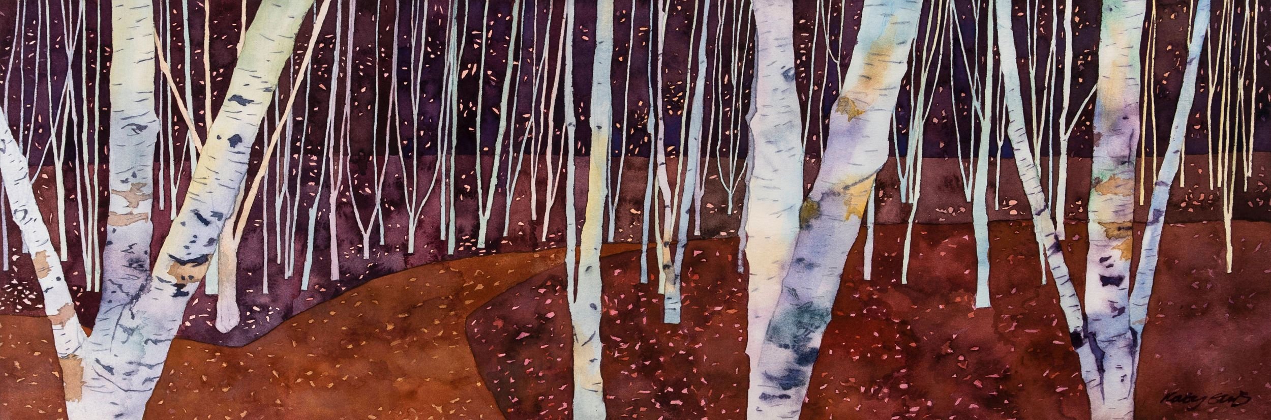 Anglesey Abbey Silver Birches I by Katy Ellis
