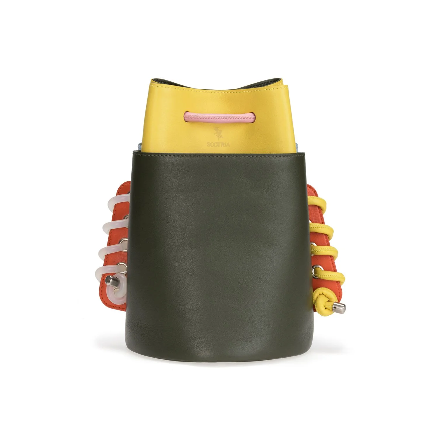 Body Spiral A Colour: Yellow Leather. Body Spiral B Colour: Transparent Silicone. Strap Spiral Colour: Orange Silicone.