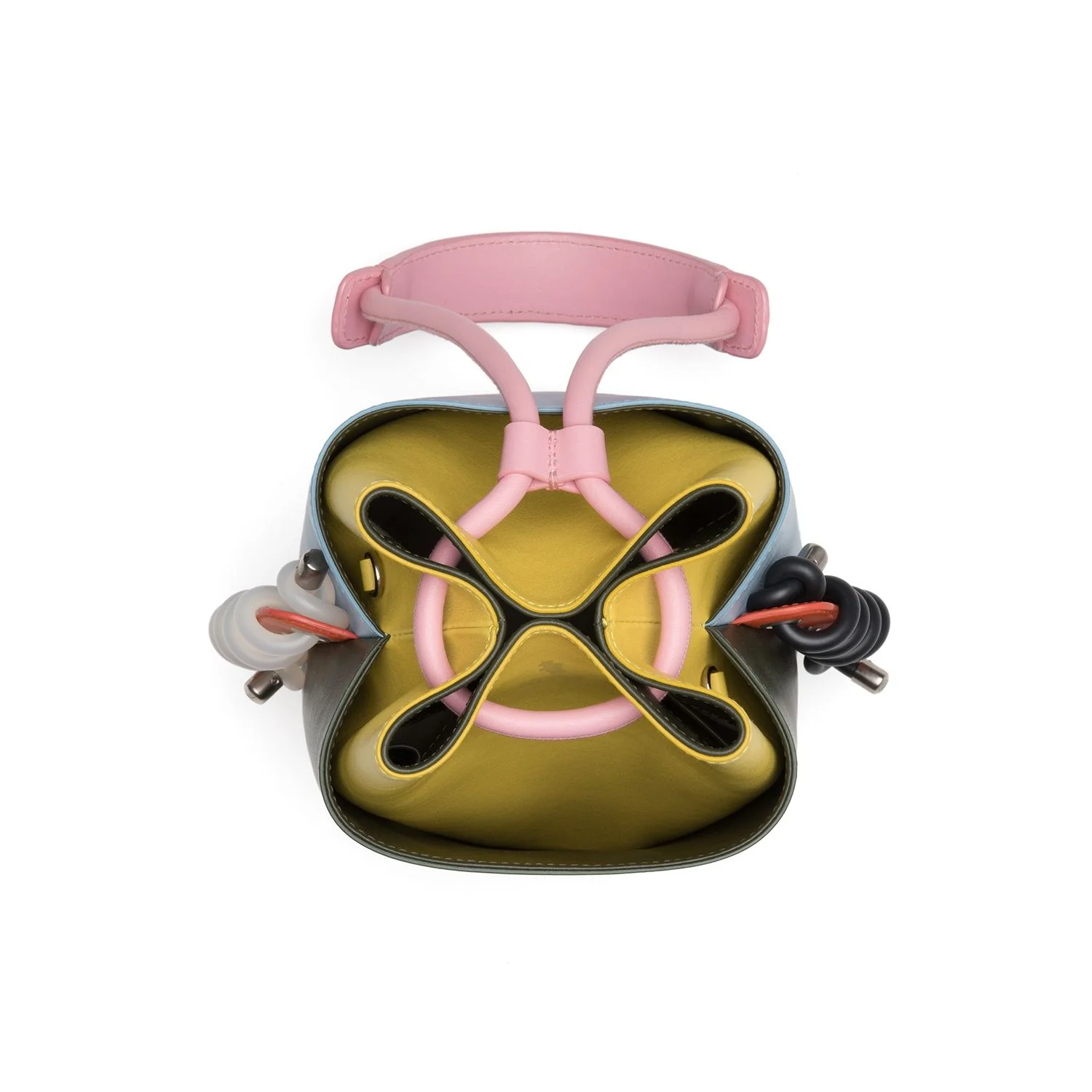 Body Spiral A Colour: Yellow Leather. Body Spiral B Colour: Transparent Silicone. Strap Spiral Colour: Orange Silicone.
