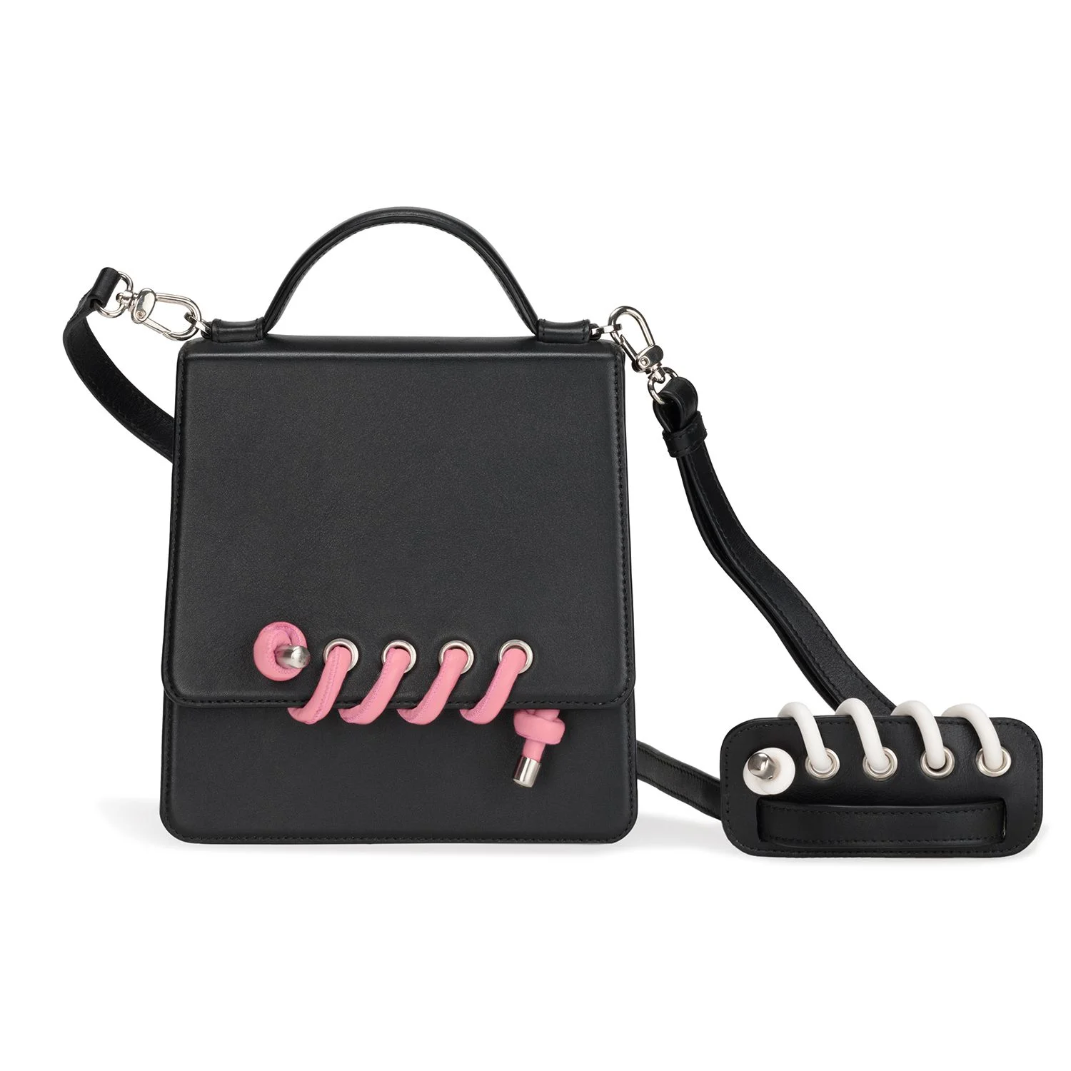 Body Spiral Colour: Pink Leather. Strap Spiral Colour: White Silicone.