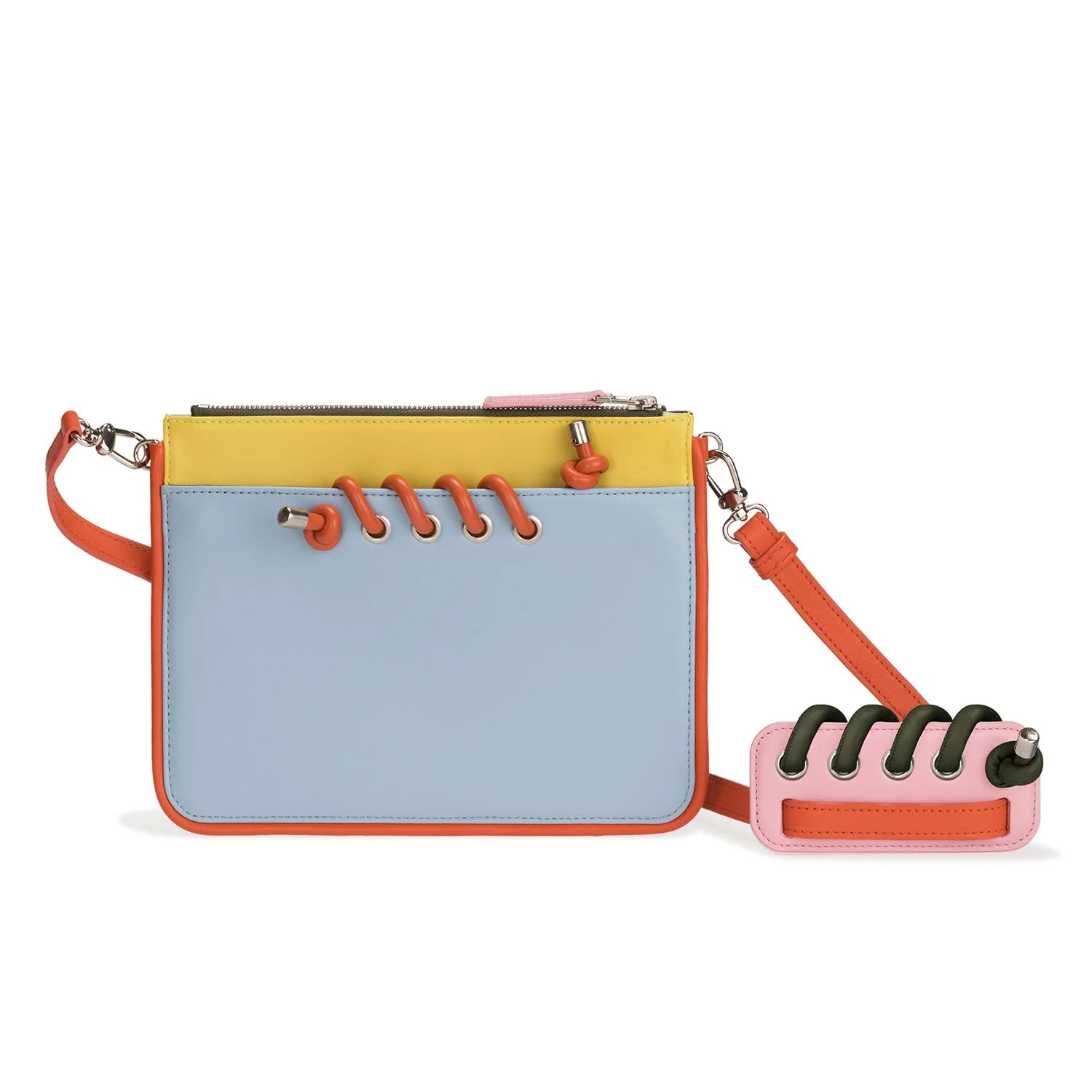 Body Spiral Colour: Orange Silicone. Strap Spiral Colour: Dark Green Leather.