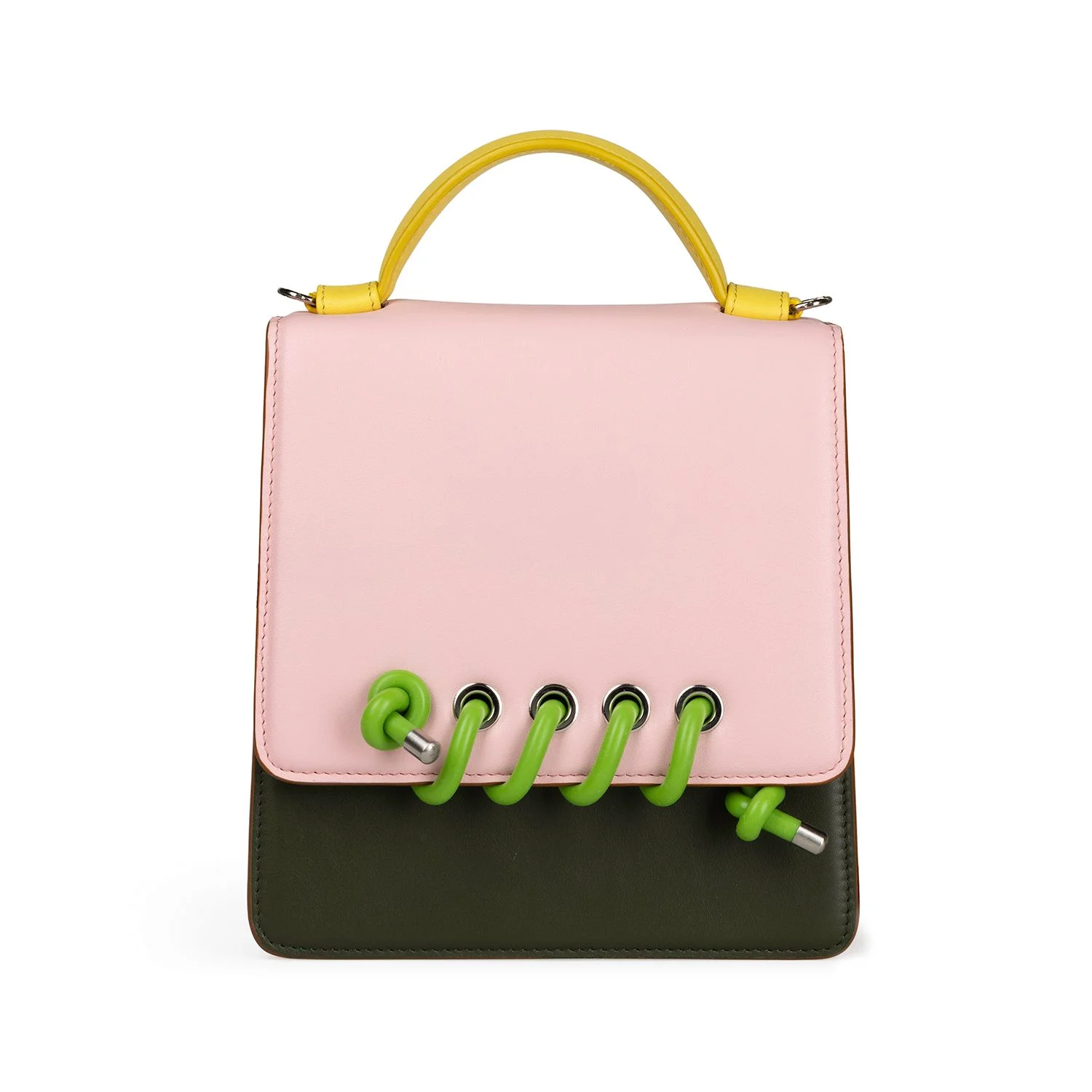 Body Spiral Colour: Lime Silicone. Strap Spiral Colour: Rose Leather.