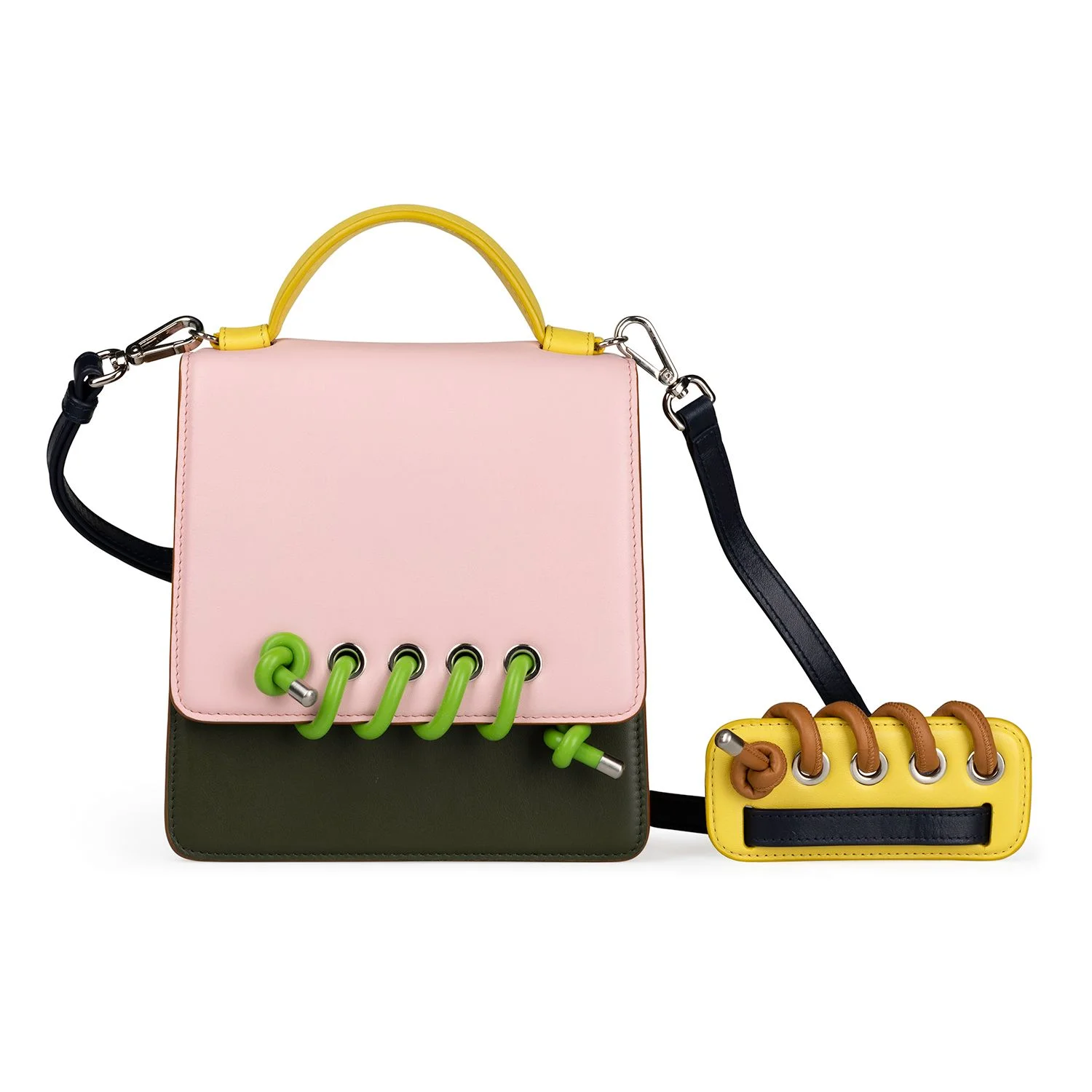 Body Spiral Colour: Lime Silicone. Strap Spiral Colour: Brown Leather.