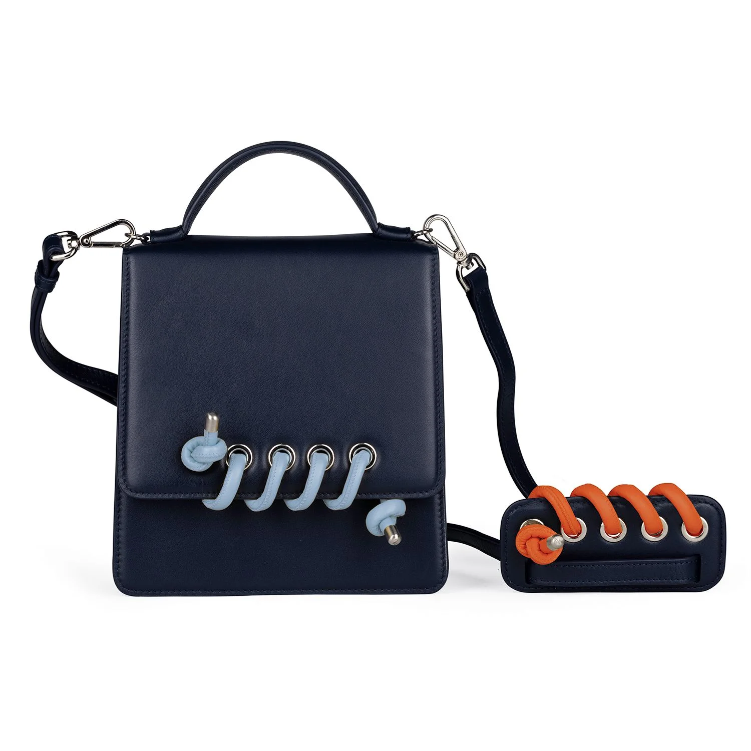 Body Spiral Colour: Arctic Leather. Strap Spiral Colour: Orange Leather.