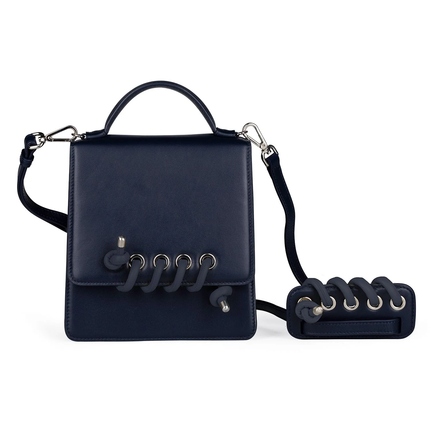 Body Spiral Colour: Navy Leather. Strap Spiral Colour: Navy Leather.