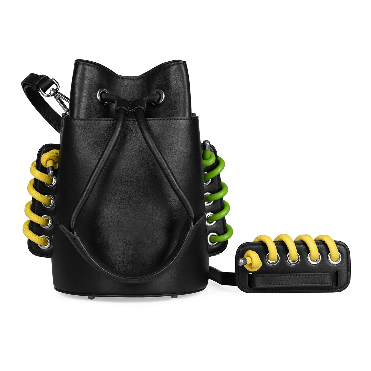 Body Spiral A Colour: Yellow Leather. Body Spiral B Colour: Lime Silicone. Strap Spiral Colour: Yellow Leather.