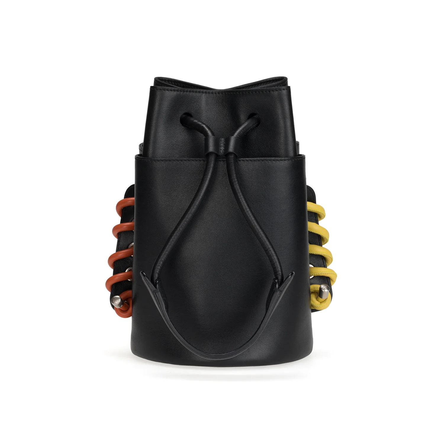 Body Spiral A Colour: Orange Silicone. Body Spiral B Colour: Yellow Leather. Strap Spiral Colour: Blue Leather.