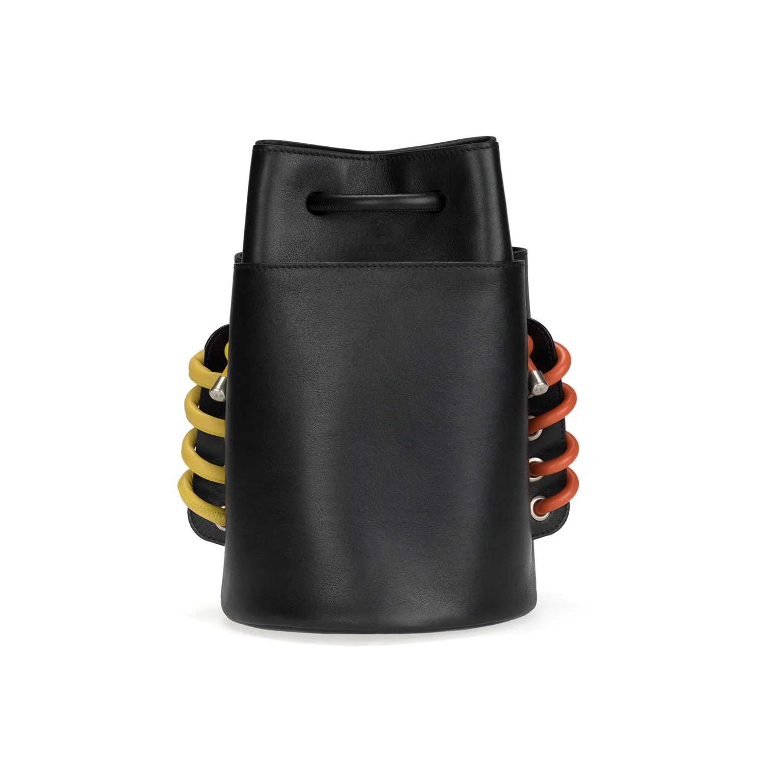 Body Spiral A Colour: Orange Silicone. Body Spiral B Colour: Yellow Leather. Strap Spiral Colour: Blue Leather.