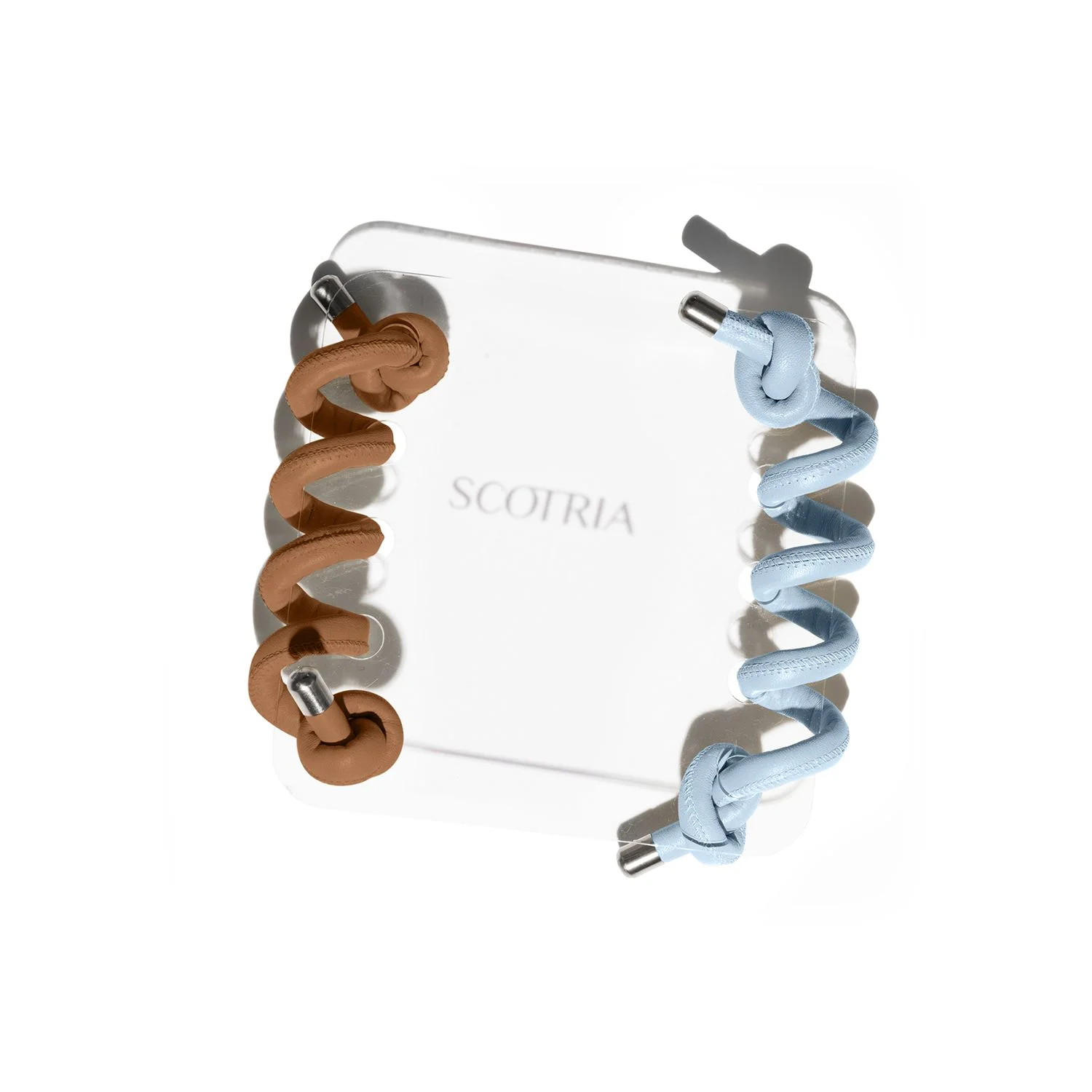 Spiral 1 Colour: Brown Leather. Spiral 2 Colour: Arctic Leather.
