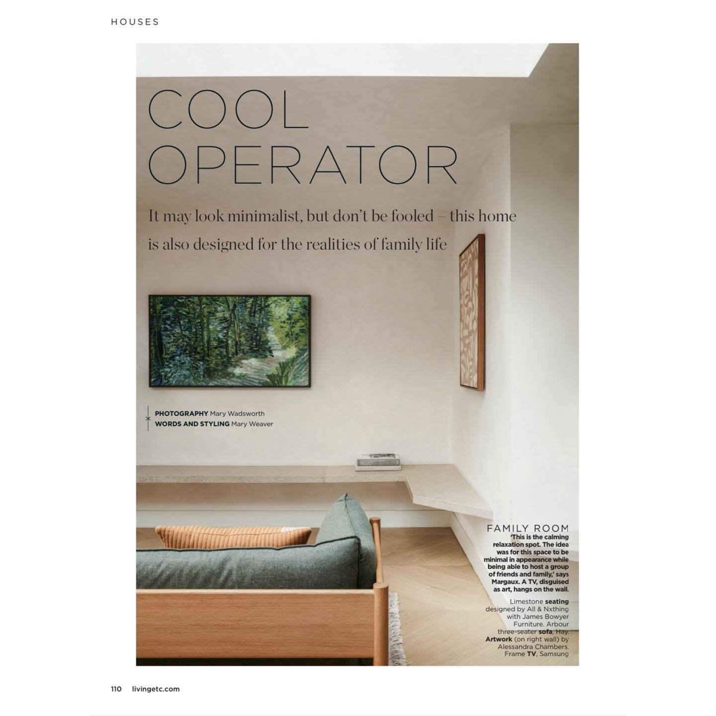 L I V I N G  E T C  M A Y

Stoked to have our De Beauvoir Square project featured in @livingetcofficial May edition.

&ldquo;It may look minimalist, but don&rsquo;t be fooled &ndash; this home is also designed for the realities of family life&rdquo;
