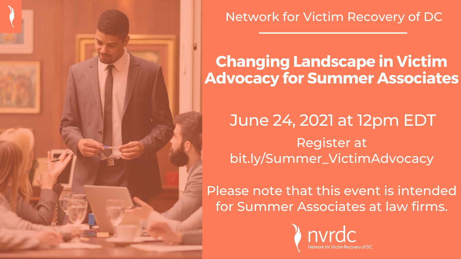 Changing Landscape in Victim Advocacy for Summer Associates — NVRDC