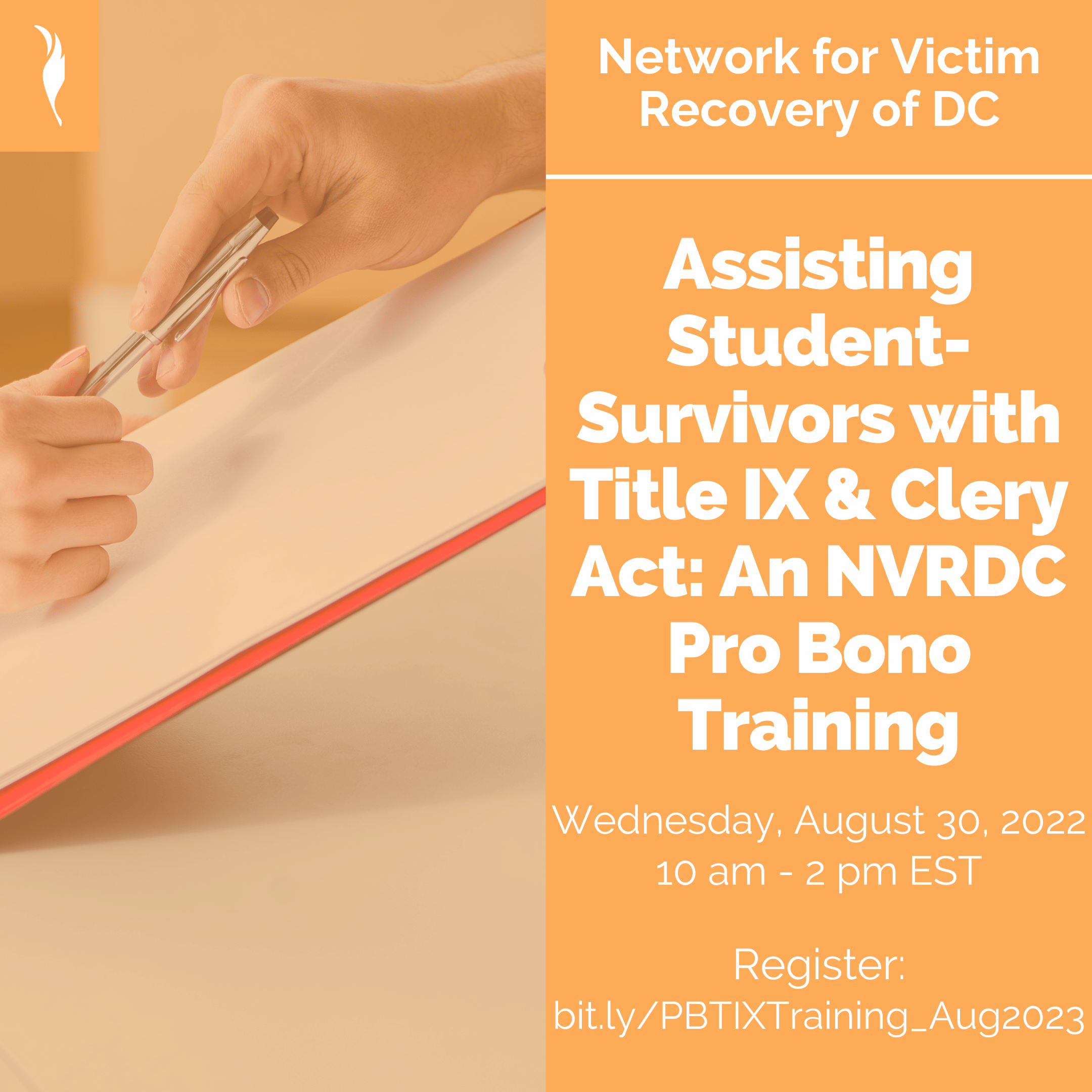 Assisting Student-Survivors with Title IX &amp; Clery Act: An NVRDC Pro Bono Training